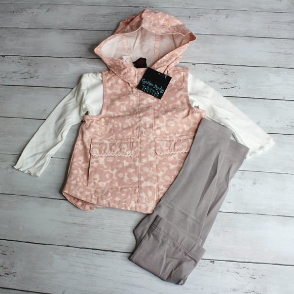 Cynthia Rowley Baby Girl's Jacket Vest Top Leggings Set Size 24 Months - Picture 4 of 8